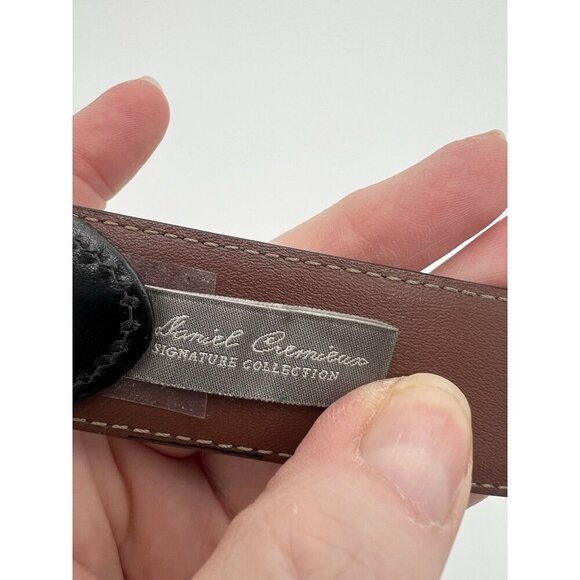 Daniel Cremieux Signature Collection Black Cowhide Belt Men Size 42 S85BX101 - Picture 6 of 10